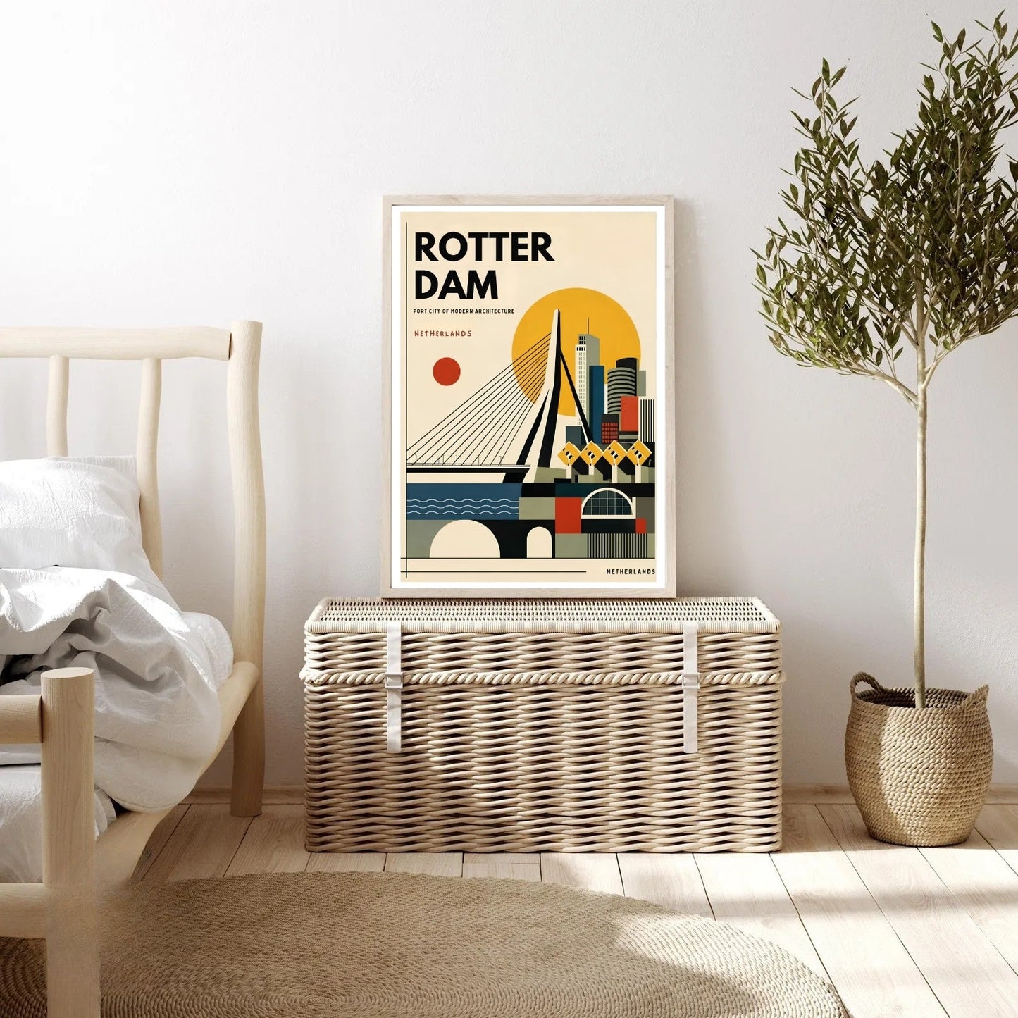Rotterdam Poster Retro Mid Century Modern Art Print