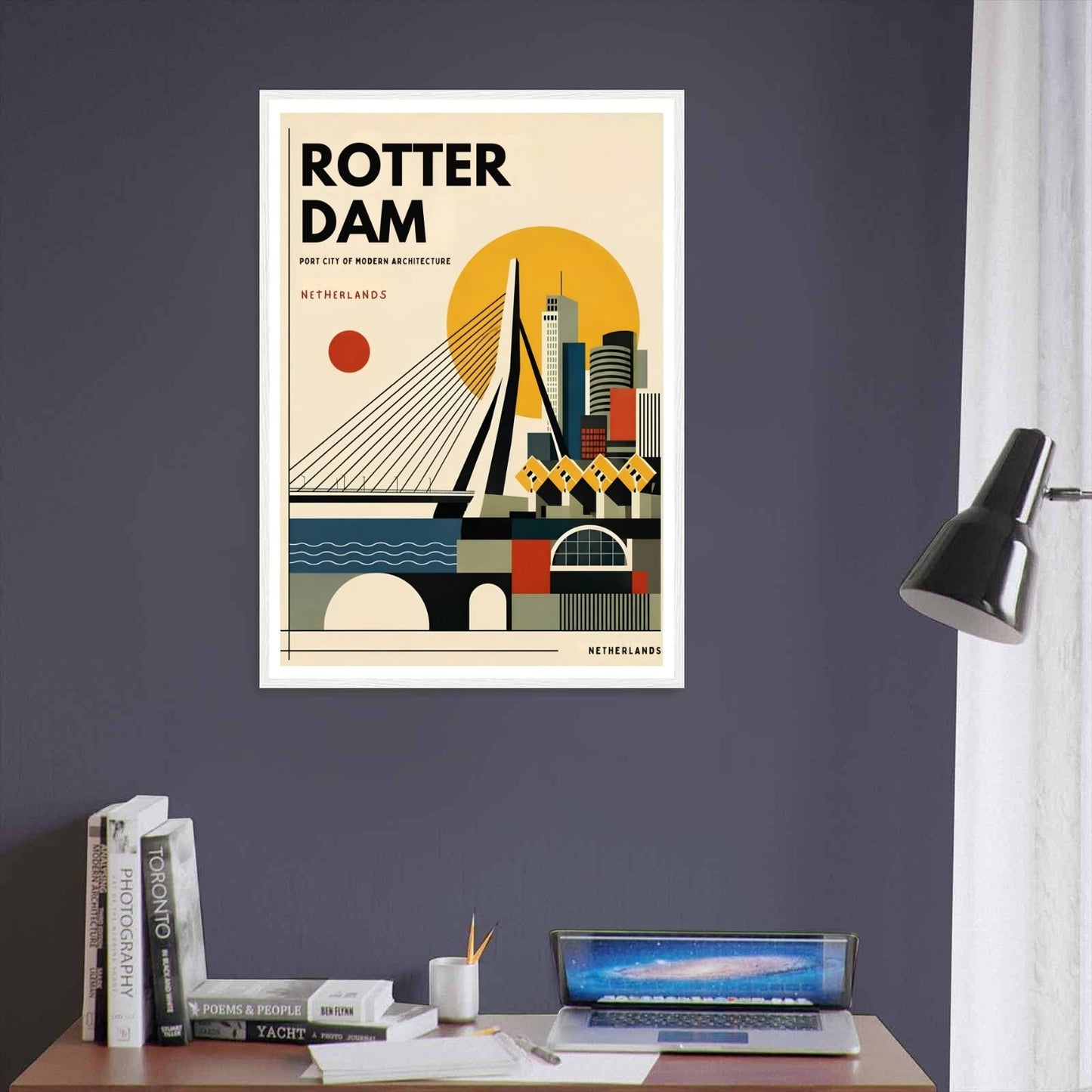Rotterdam Poster Retro Mid Century Modern Art Print